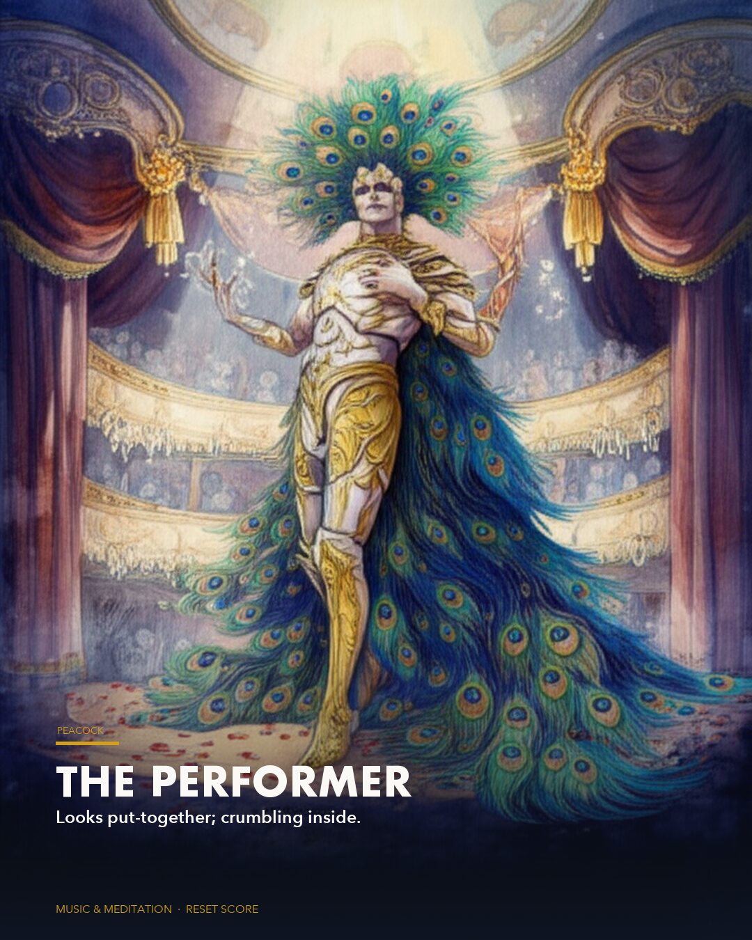 The Performer archetype watercolor illustration