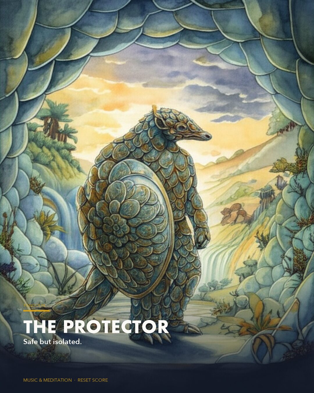 The Protector archetype watercolor illustration
