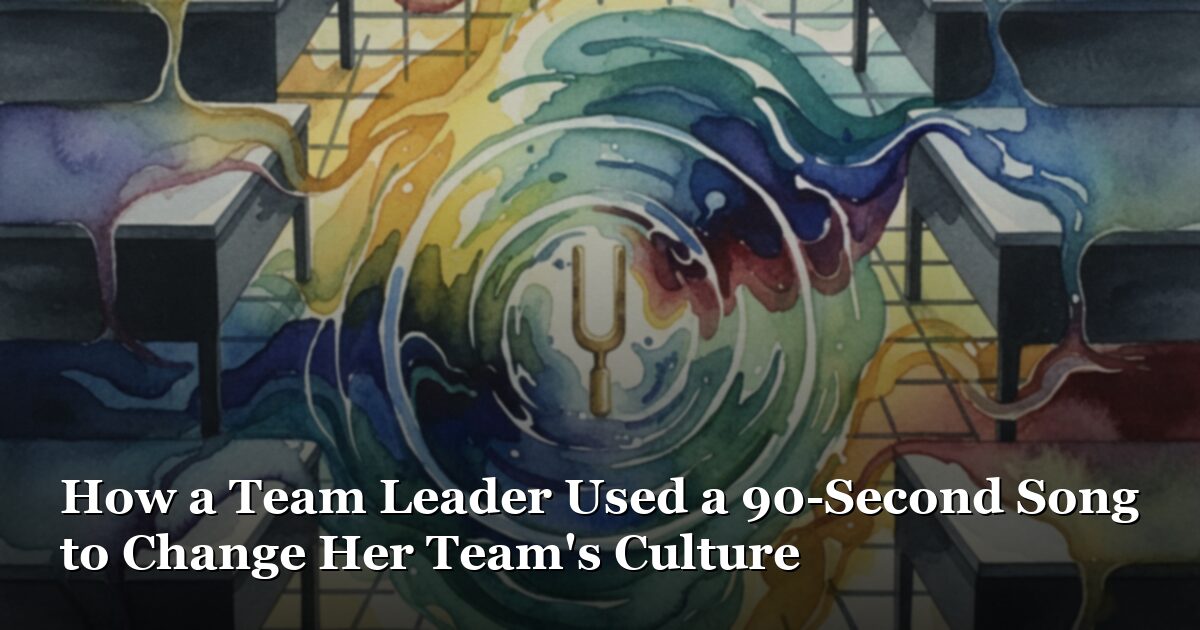 How a Team Leader Used a 90-Second Song to Change Her Team’s Culture