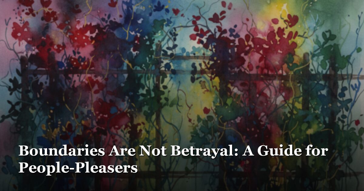 Boundaries Are Not Betrayal: A Guide for People-Pleasers