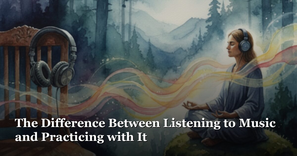 The Difference Between Listening to Music and Practicing with Music