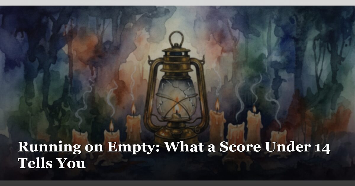 Running on Empty: What a Score Under 14 Tells You About Your Life